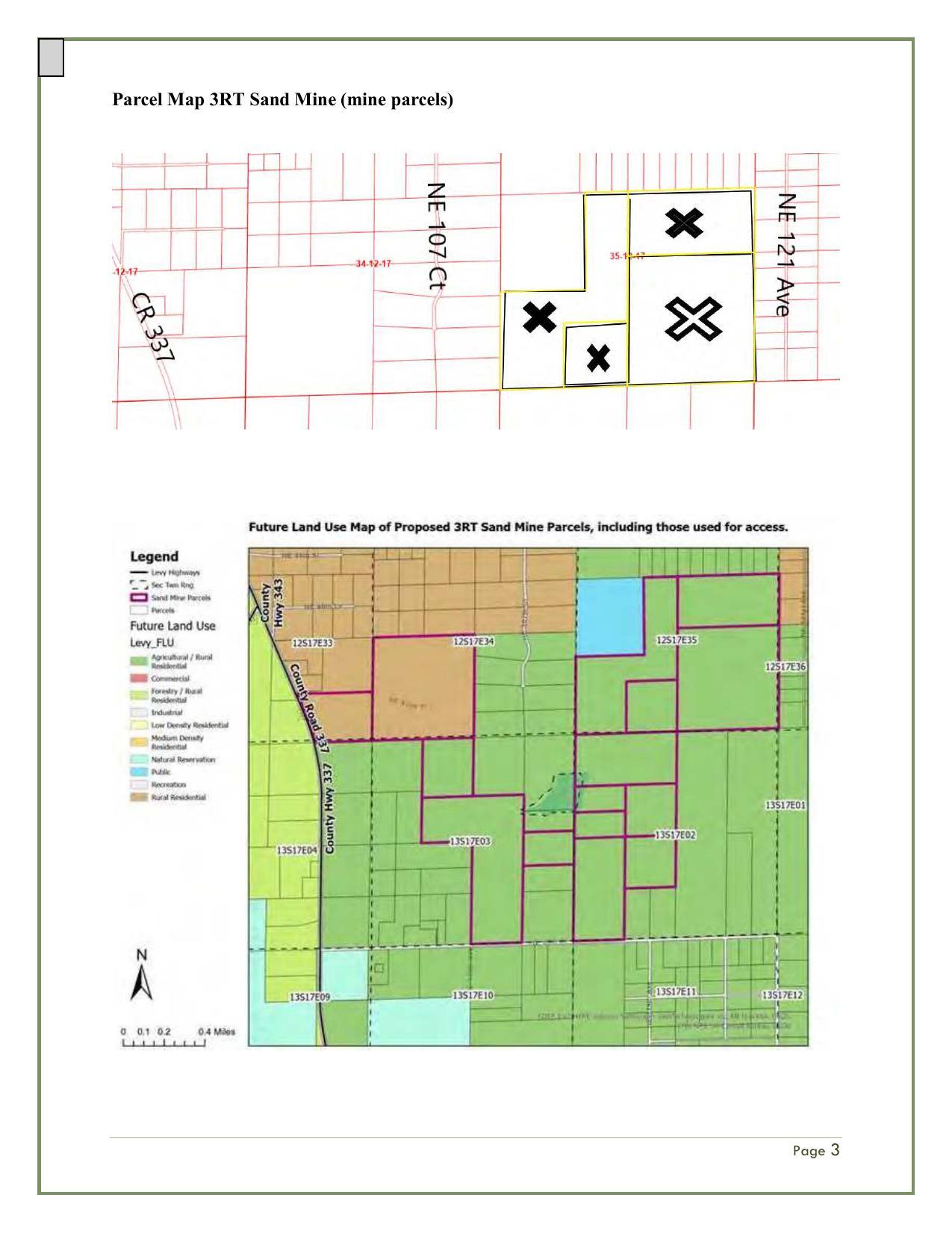 Future Use Parcel Map 3RT Sand Mine (mine parcels)