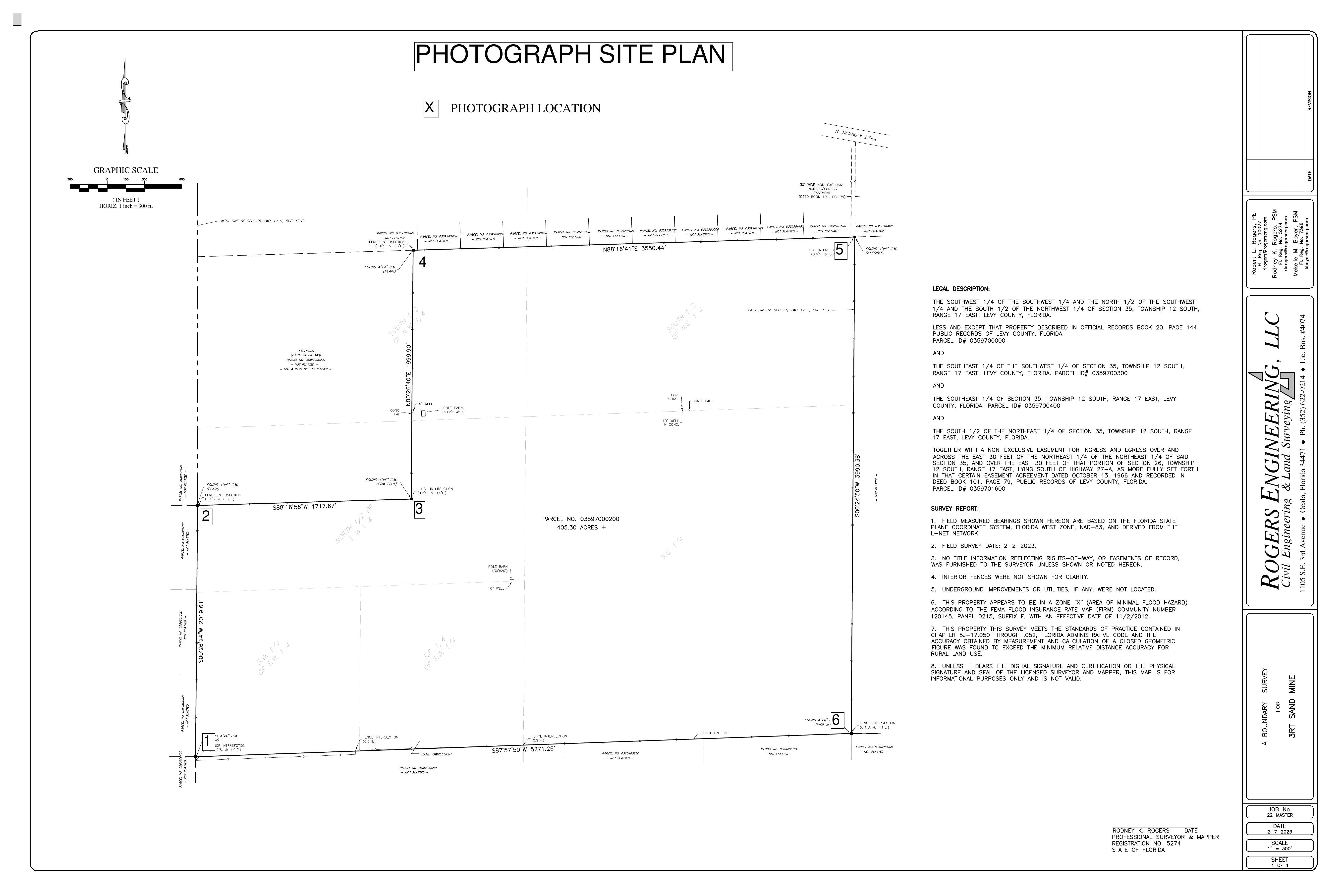 Photograph Site Plan 3RT Sand Mine