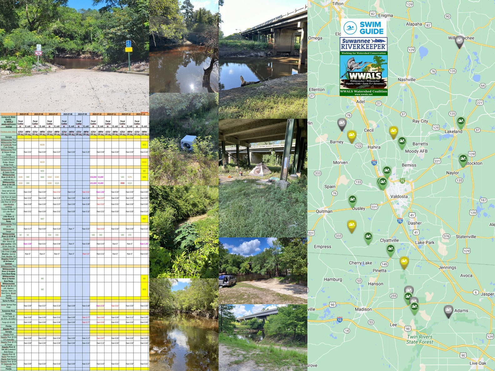 Chart, River, Swim Guide Map 2023-07-13