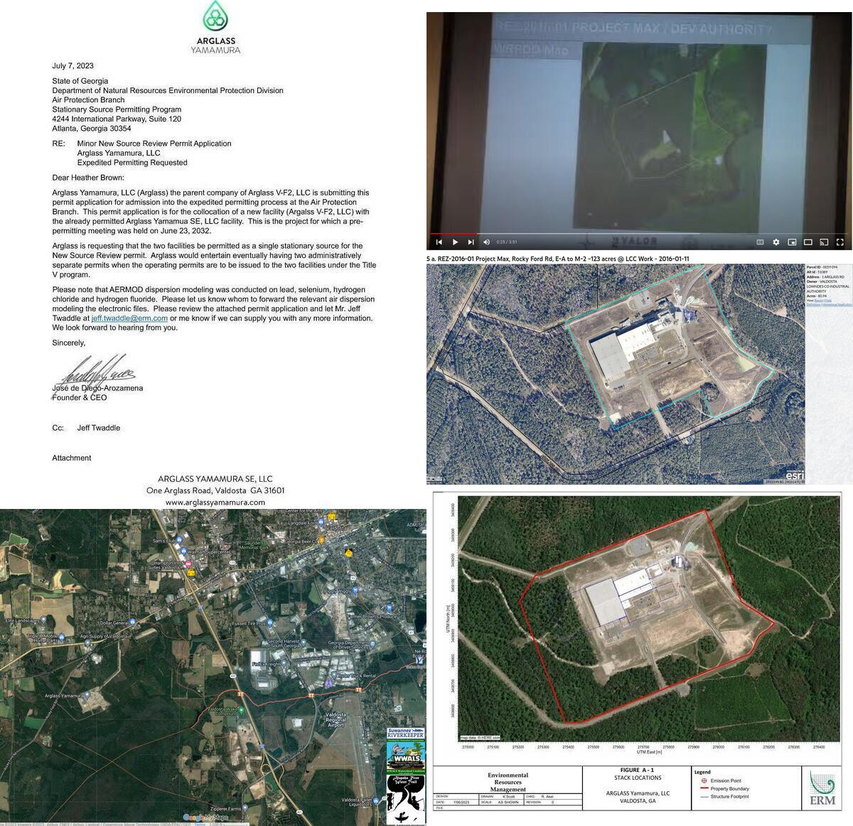 [Maps, Arglass air permit application 2023-07-17]