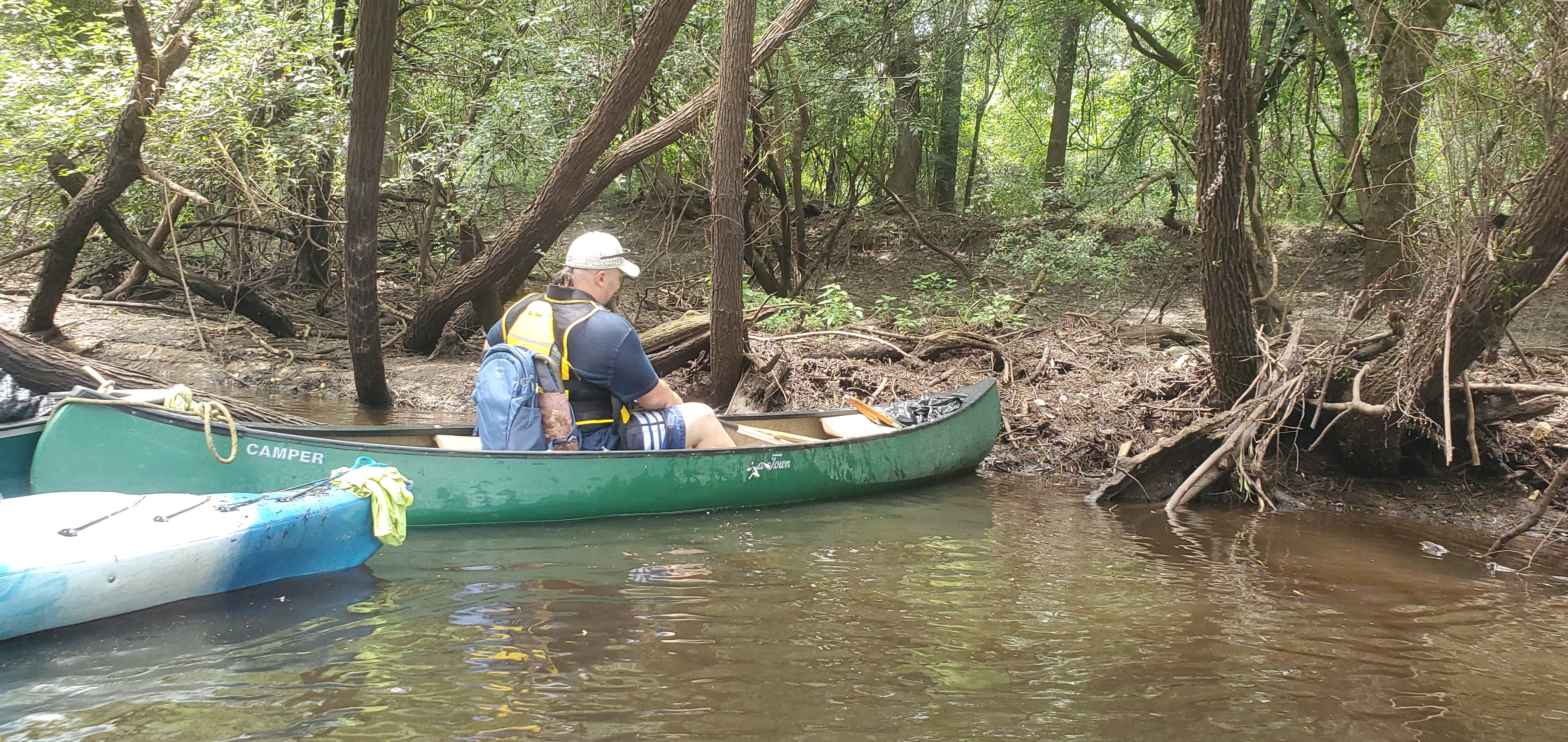 William Szalkay and the trash canoe, 13:06:49, 30.7330091, -83.4415108