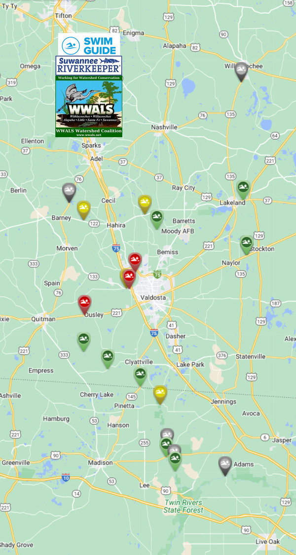 [Bad Water Quality, Upstream Withlacoochee River, Swim Guide 2023-08-07]