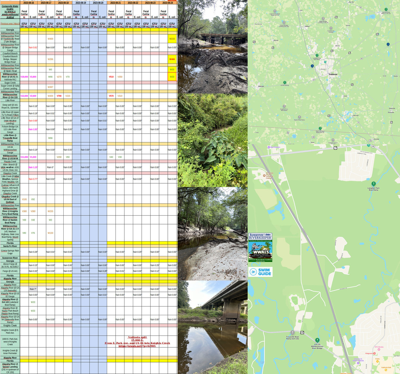 [Chart, River, Swim Guide Map 2023-08-24]