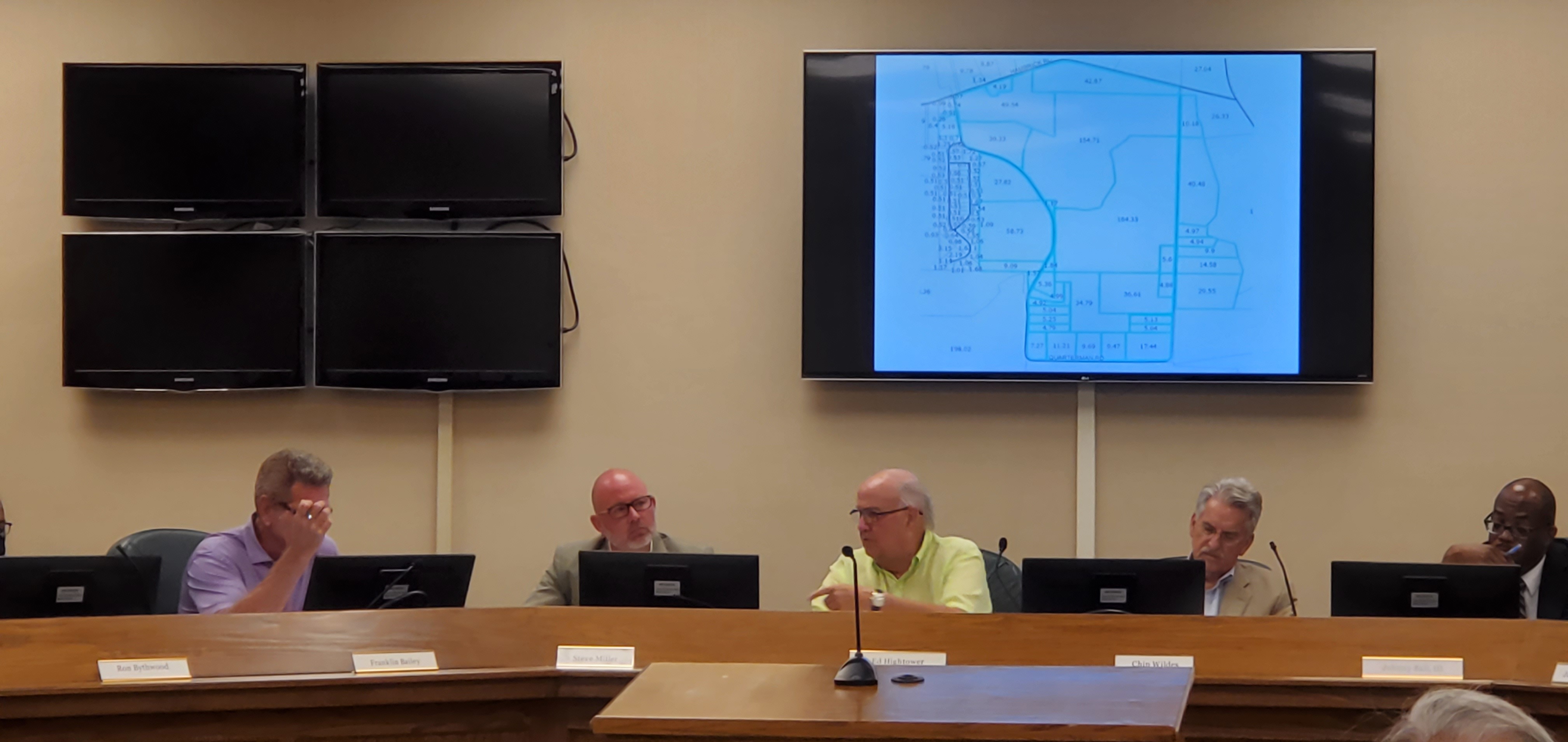 Defective acreage map (omits acres south and southeast)