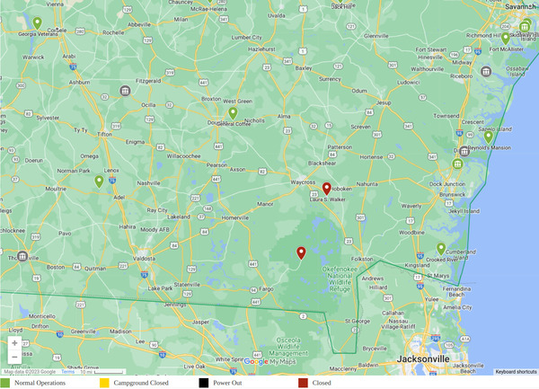 [Georgia State Parks Closed 2023-09-02]