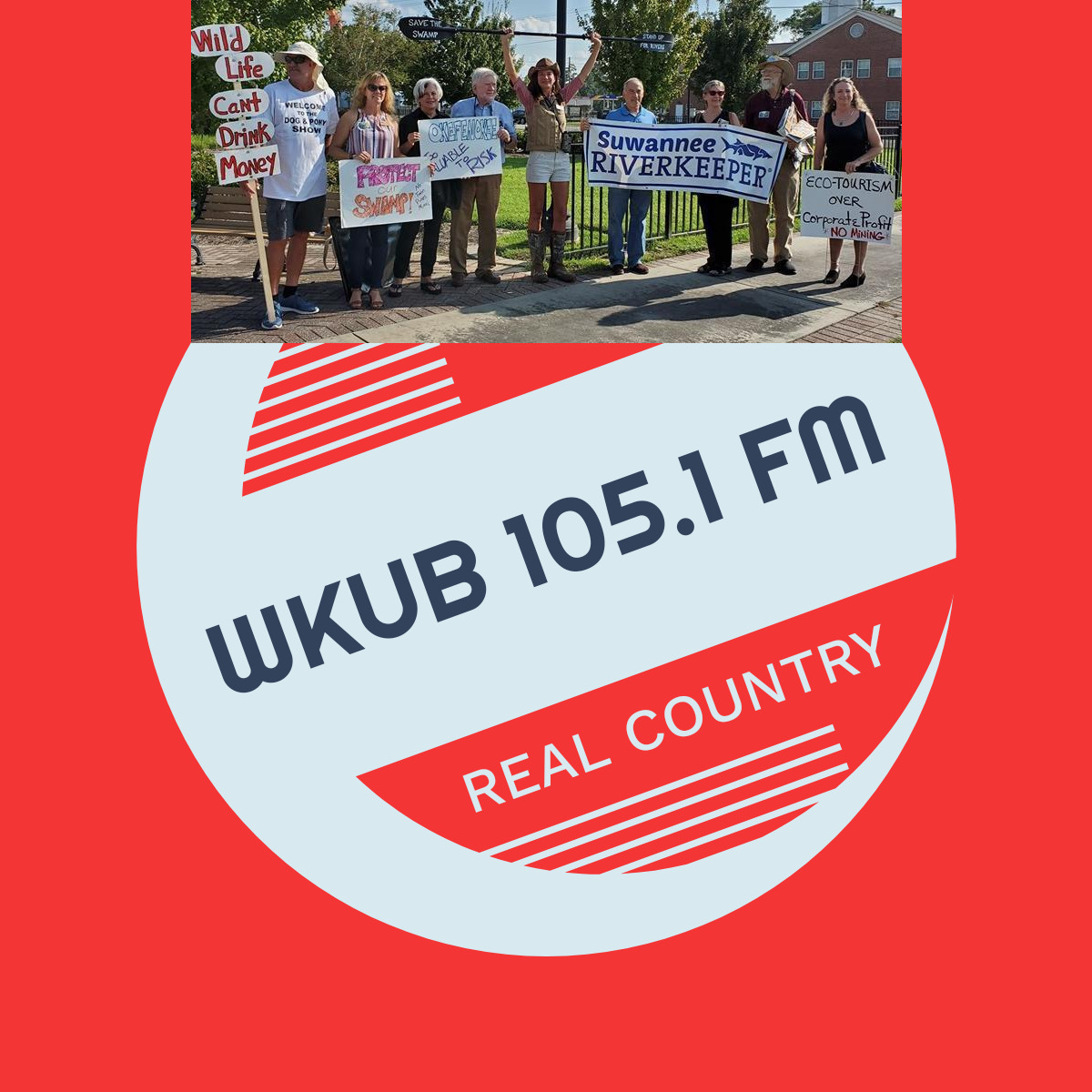 Suwannee Riverkeeper against a strip mine too near the Okefenokee Swamp, on WKUB FM 2023-09-07