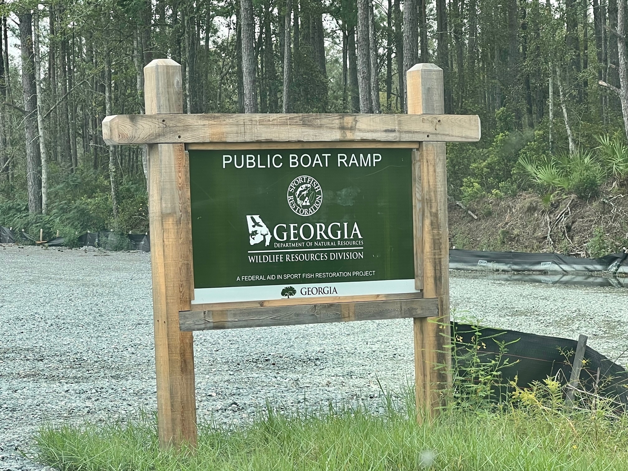 DNR sign, Lakeland Boat Ramp, Alapaha River @ GA 122 2023-09-07