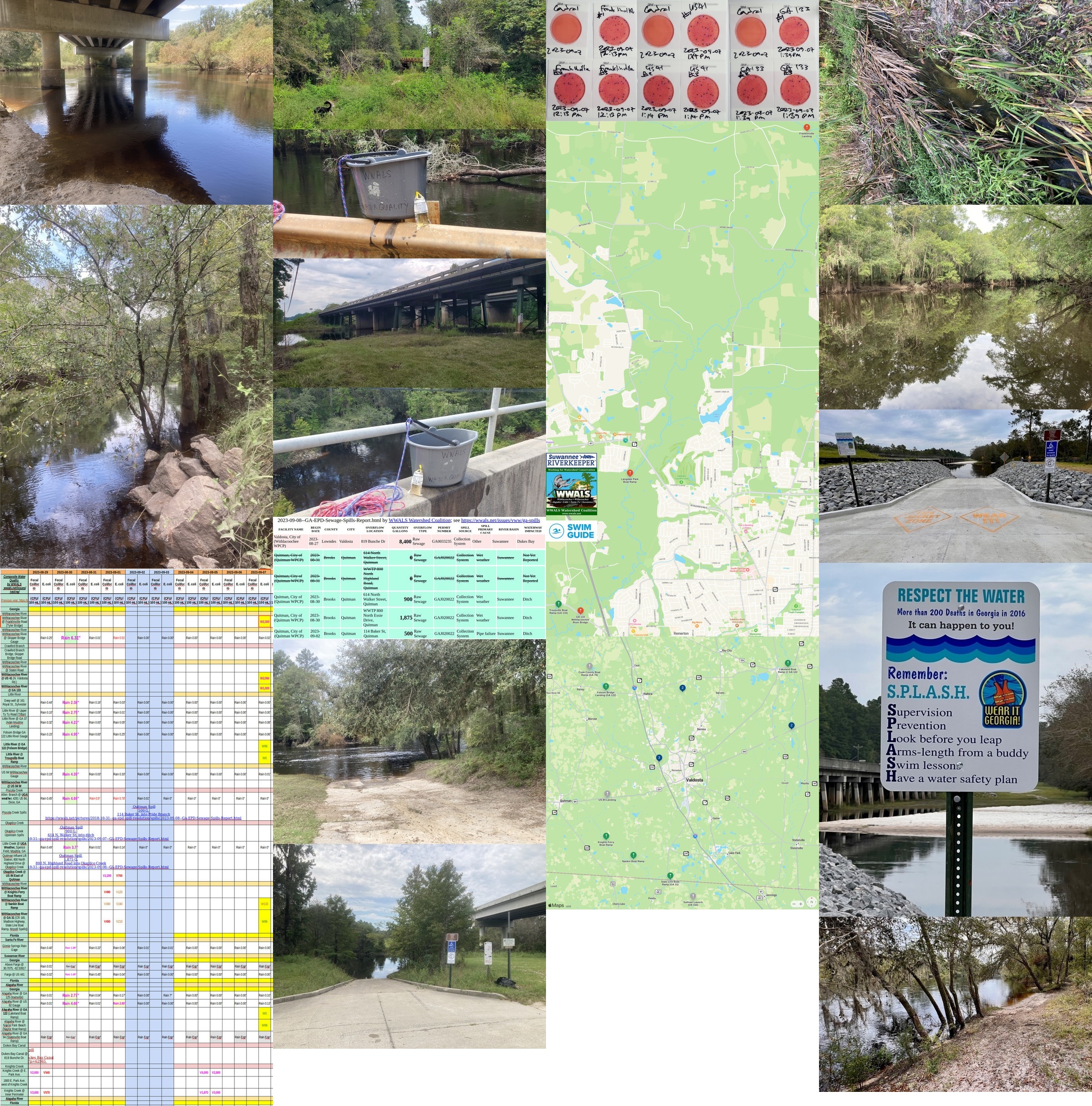 Chart, Rivers, Swim Guide Map 2023-09-07