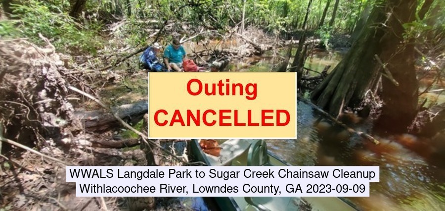 FB: Cancelled due to river flood levels after Hurricane Idalia