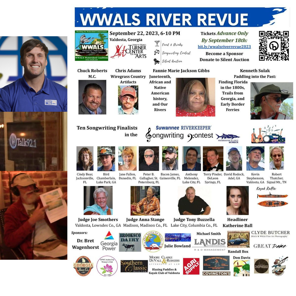 [Michael Smith, Talk921.com, Suwannee Riverkeeper John S. Quarterman, WWALS River Revue]