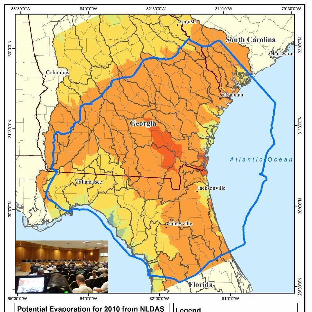 Potential evaporation map 2019-08-01 with joint SRWMD SJRWMD NFRWSP approval meeting 2017-01-17