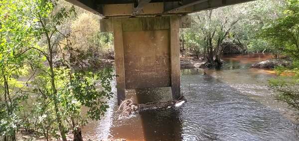 Movie: Level and Flow, Clyattville-Nankin Road Bridge, Withlacoochee River, 2023-09-28, 13:38:08, 30.6749477, -83.3940038 (29M)