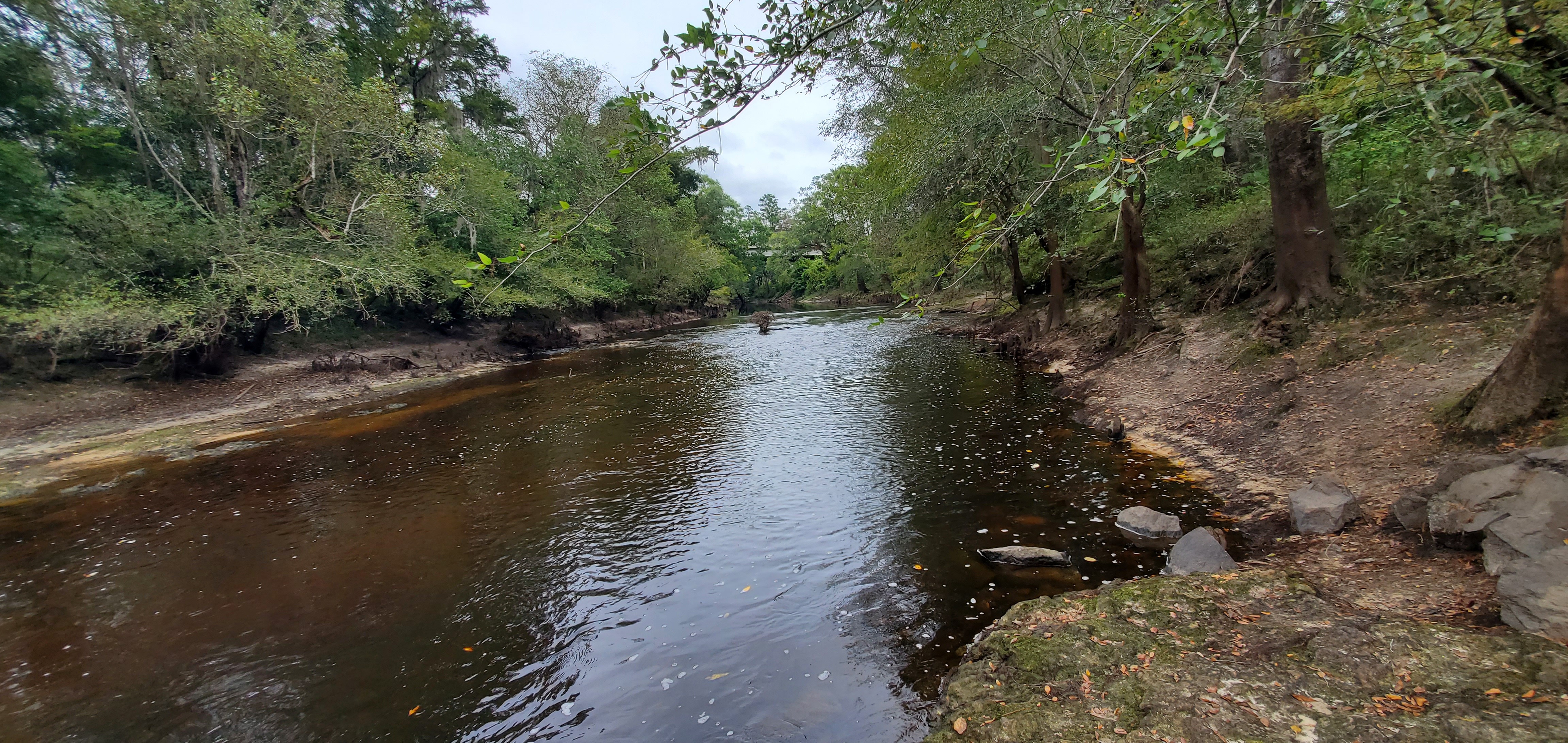 Old dam and Troup Bridge, Troupville Boat Ramp, Little River 2023-09-28, 14:47:02, 30.8515022, -83.3475818