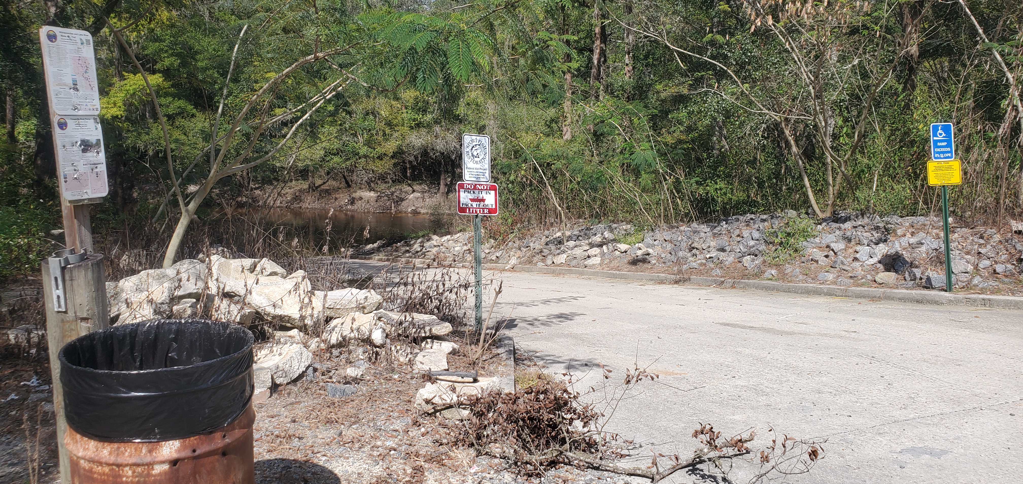 Signs, Troupville Boat Ramp, GA 133, Little River 2023-10-05