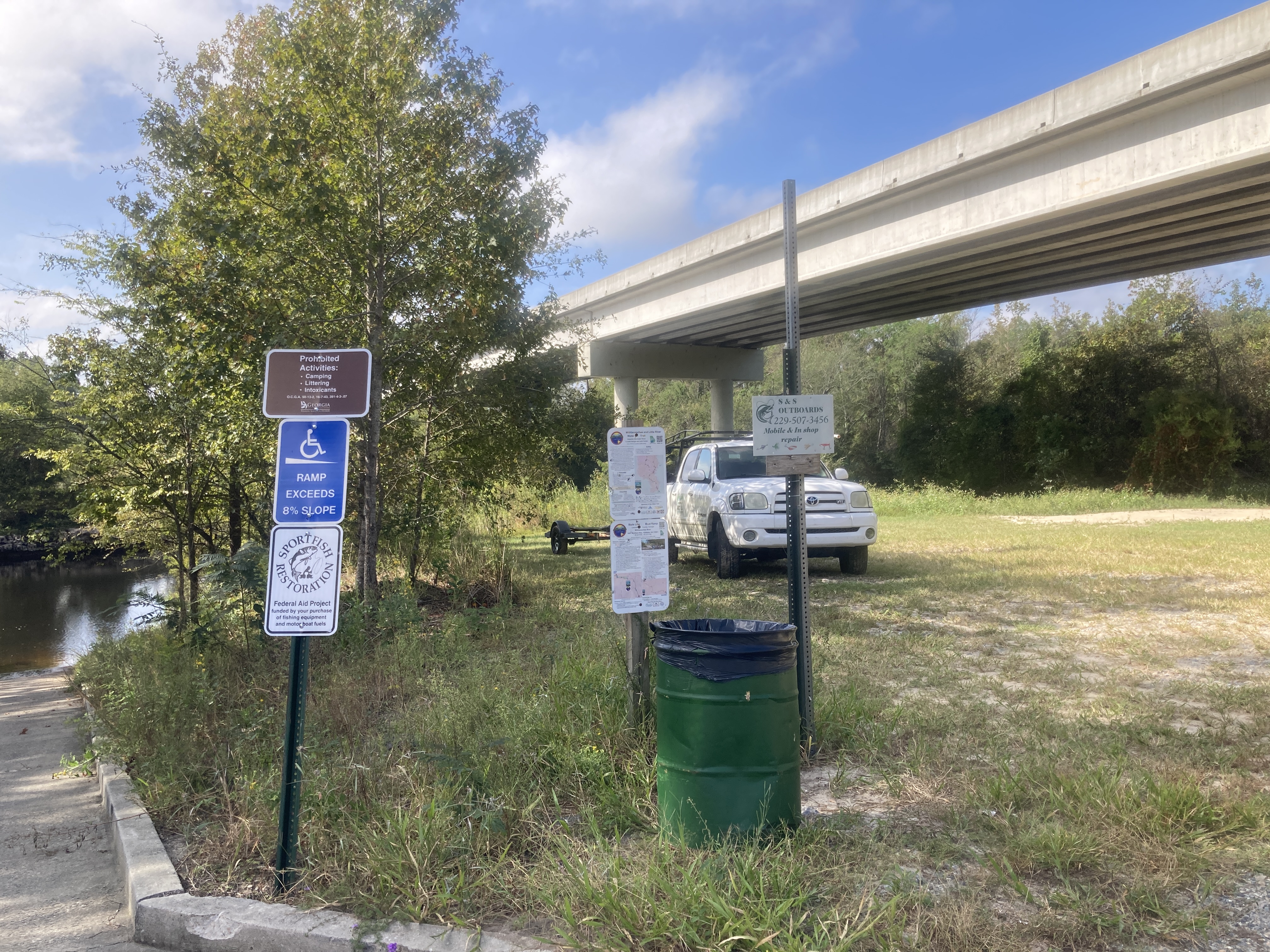 Signs, State Line Boat Ramp @ GA 31, Withlacoochee River 2023-10-05