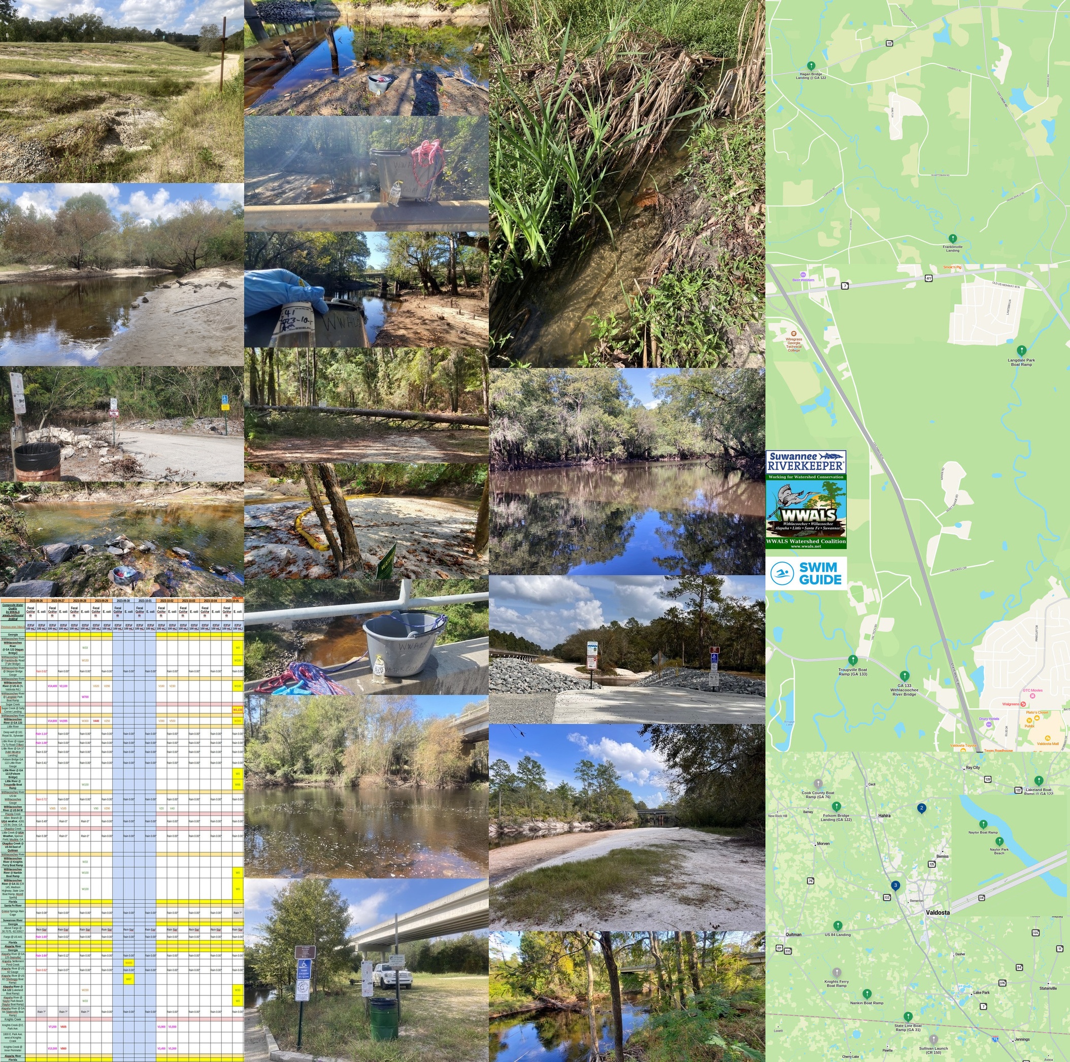 Chart, Rivers, Swim Guide Map 2023-10-05