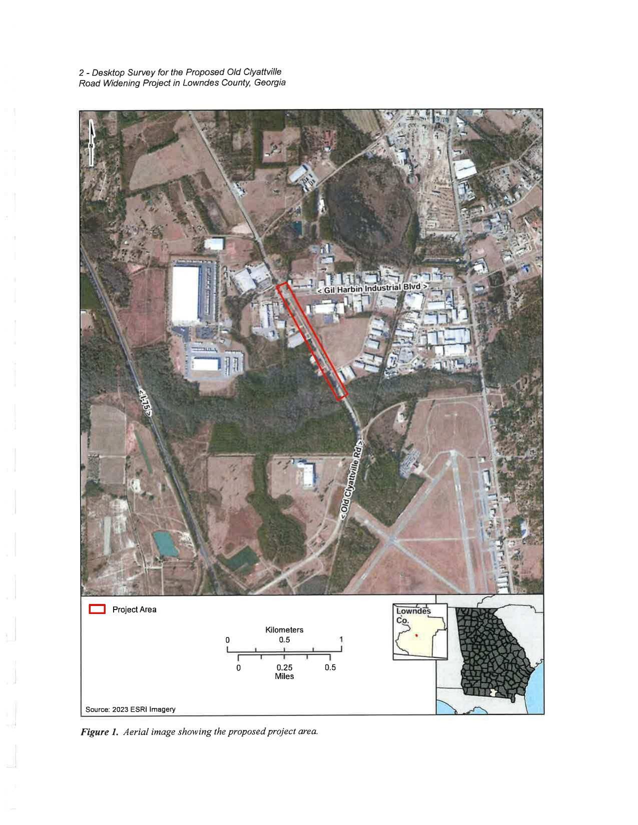 Figure 1. Aerial image showing the proposed project area.