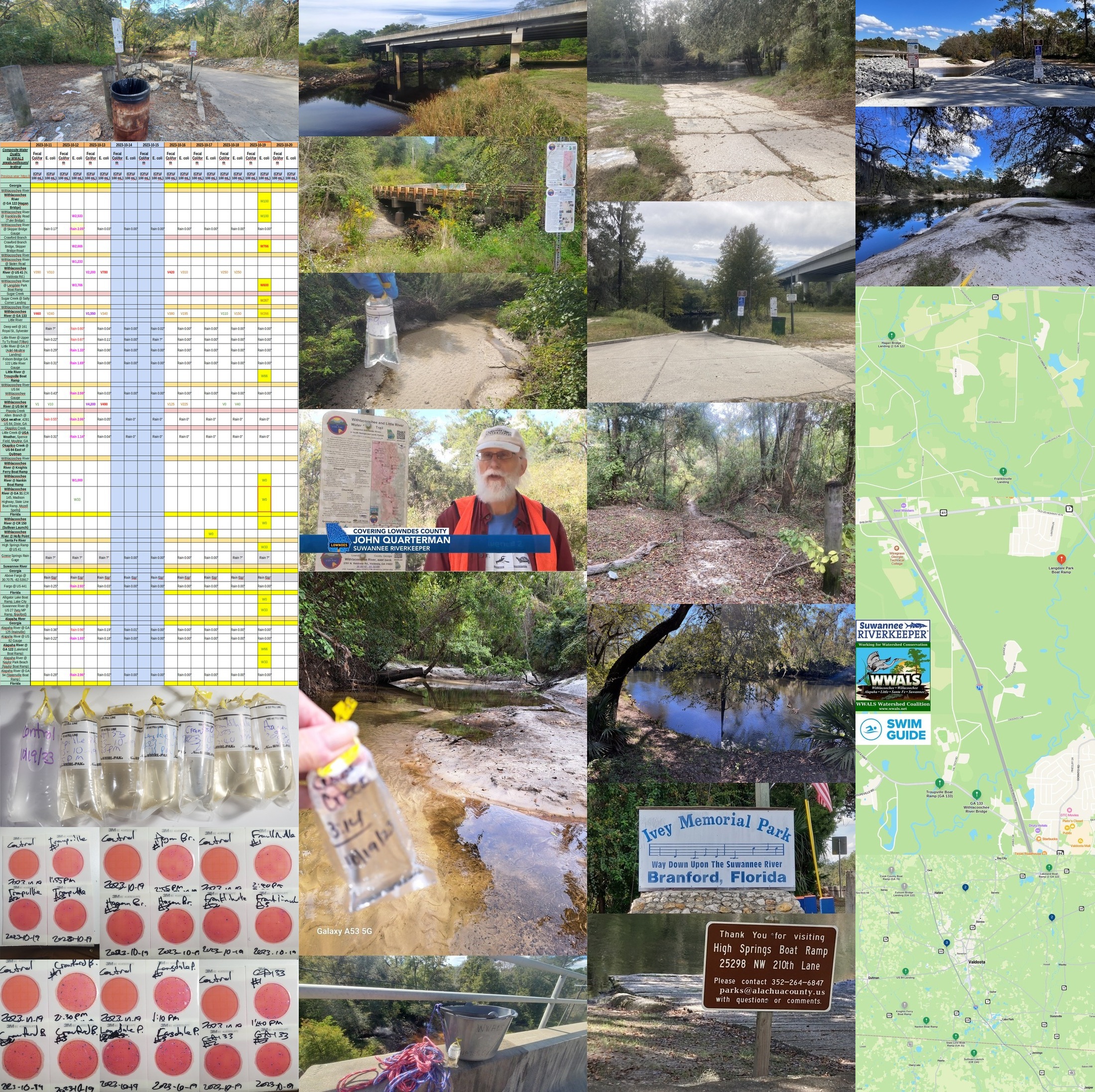 Chart, Rivers, Swim Guide Map 2023-10-19