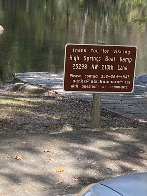 [Sign, High Springs Ramp @ US 41, Santa Fe River 2023-10-19]