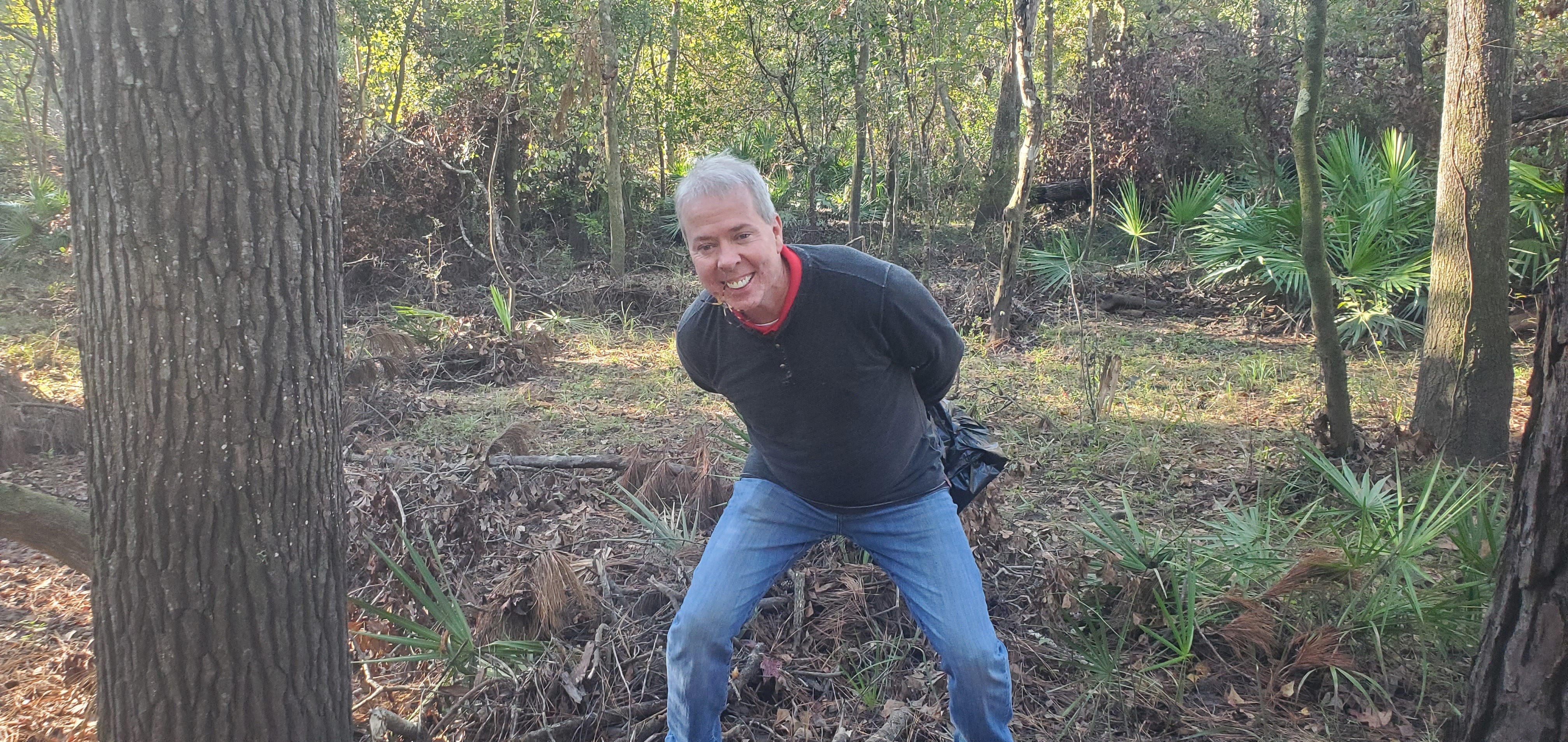 Valdosta Mayor Scott James Matheson and a banana spider