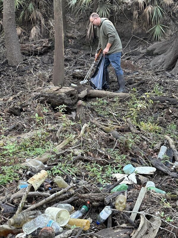 [Bobby McKenzie with trash picker from Current Problems --Russell Allen McBride]