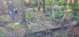 [Valdosta Mayor Scott James Matheson and old park bench]