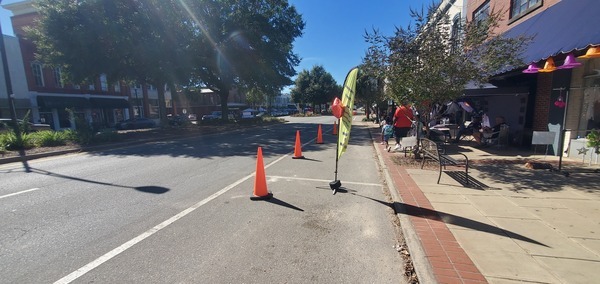 [Downtown Quitman, south sidewalk]