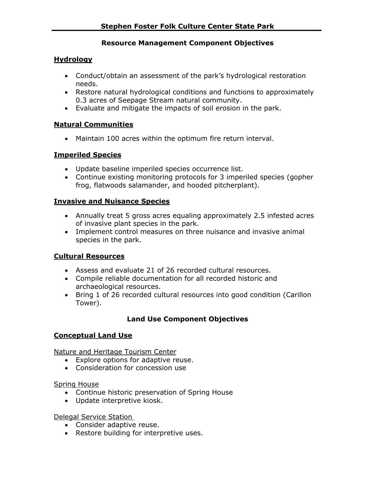 Stephen Foster Executive Summary Page 2