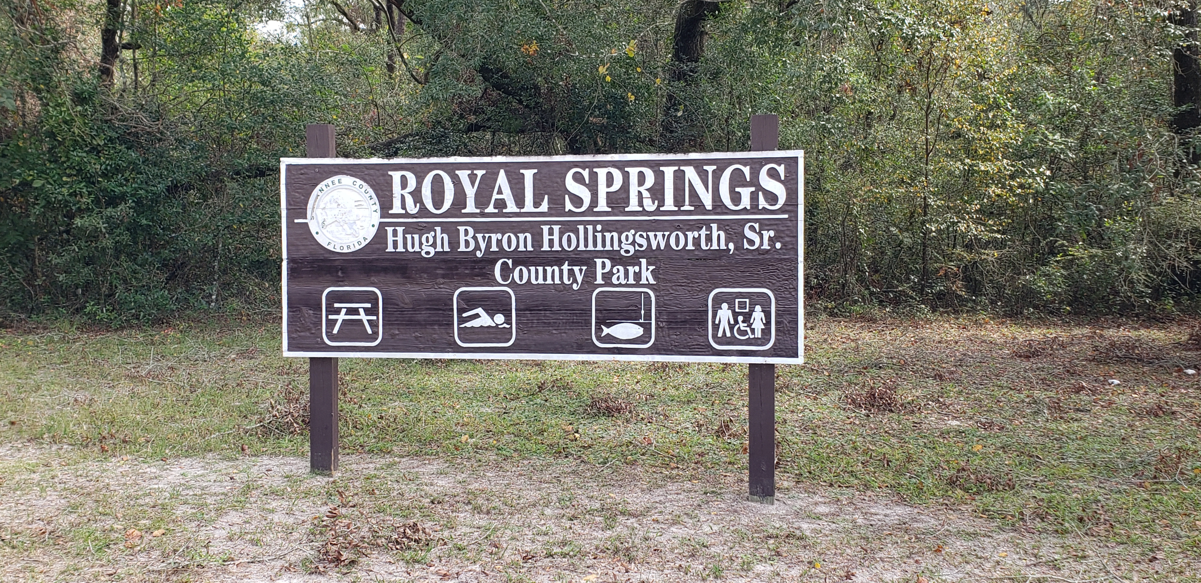 Royal Springs Ramp Sign, Suwannee River @ 157 Drive 2023-10-26