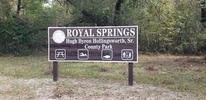 [Royal Springs Ramp Sign, Suwannee River @ 157 Drive 2023-10-26]