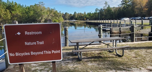 Restroom, Nature Trail, No Bicycles, 09:37:02, 30.8266944, -82.3617752