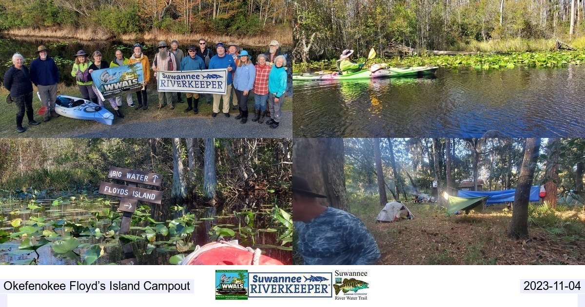 [Collage, SCFSP to Floyds Island, Okefenokee Swamp, 2023-11-04]