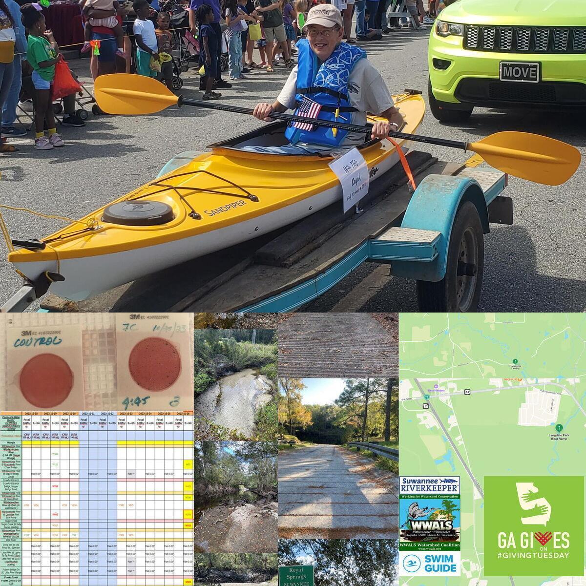 IG: Eddyline kayak in Hahira Honeybee Parade, and WWALS Day of Giving this month