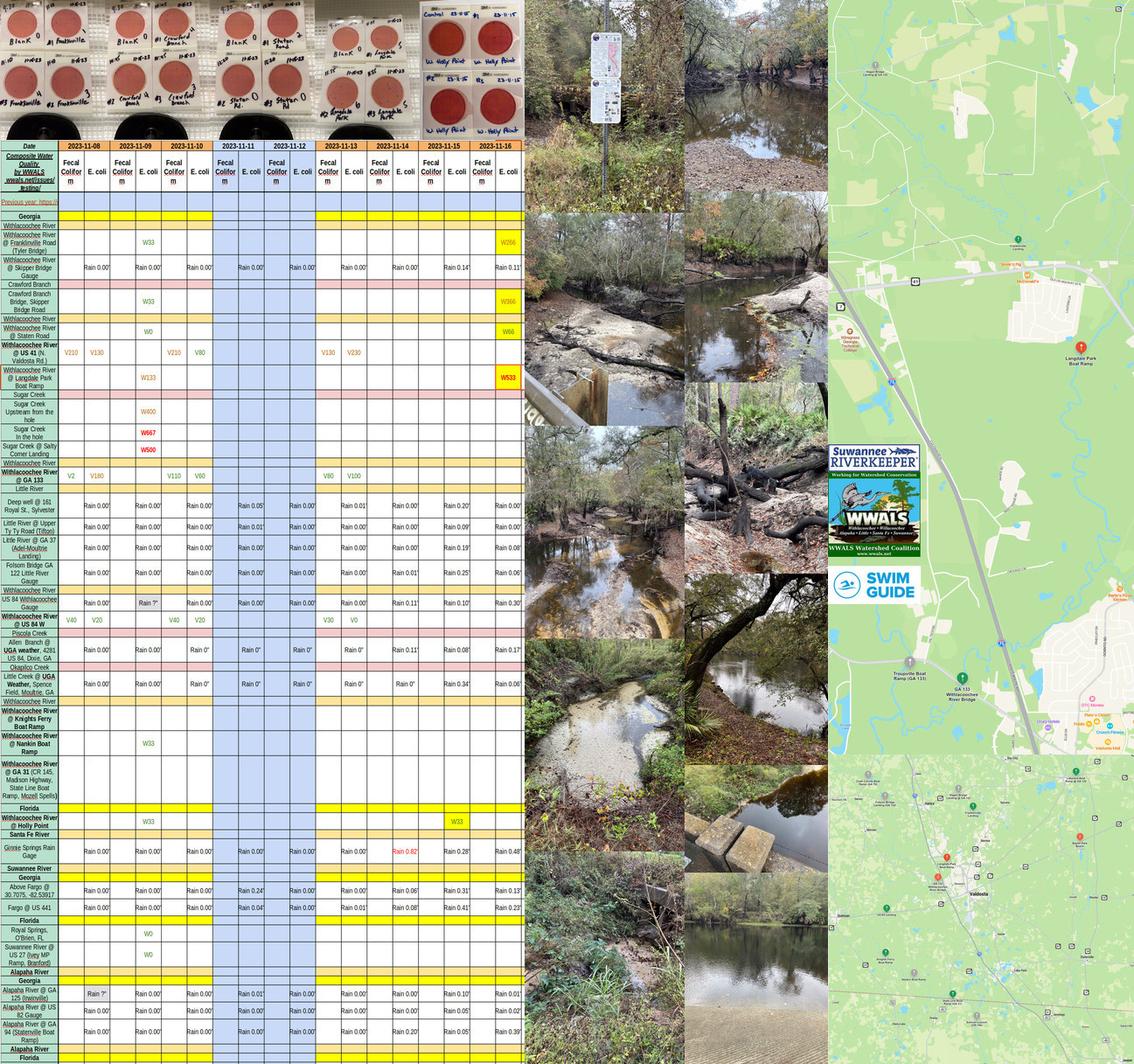 Chart, River, Swim Guide Map 2023-11-16