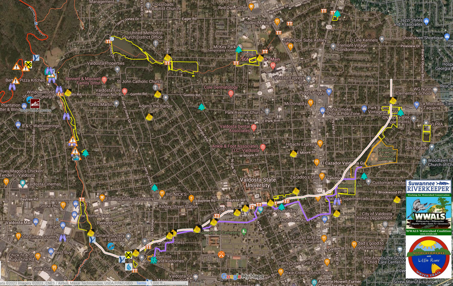 Map: One Mile Branch in WLRWT