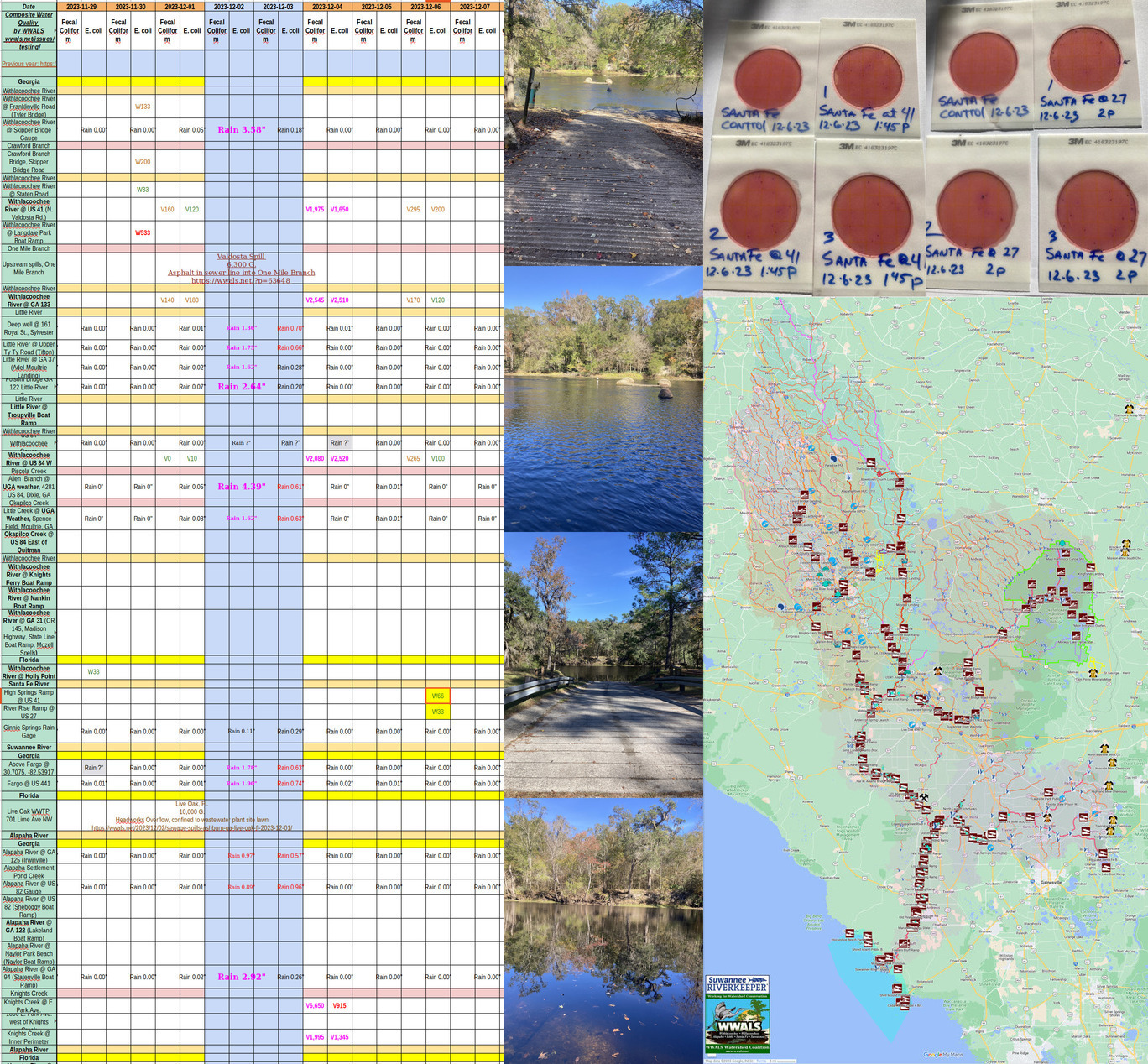 [Chart, Clean Santa Fe River, Map 2023-12-06]