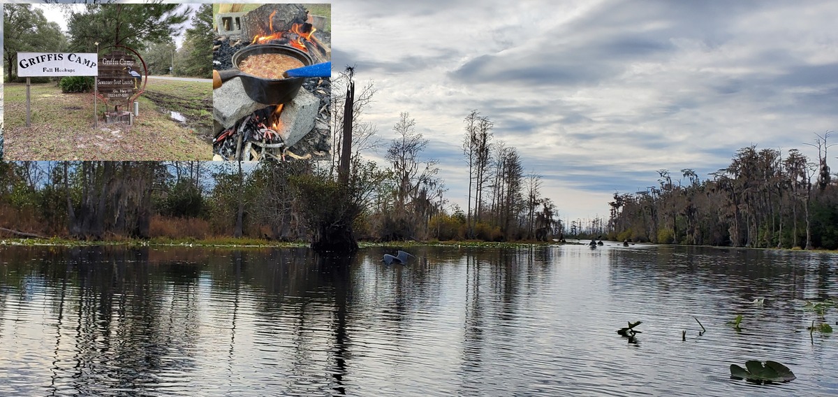 [Suwannee River, Okefenokee Swamp, Griffis Fish Camp, Campfire Cooking]