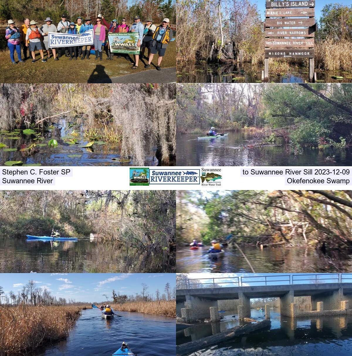 From Stephen C. Foster State Park to the Suwannee River Sill 2023-12-09