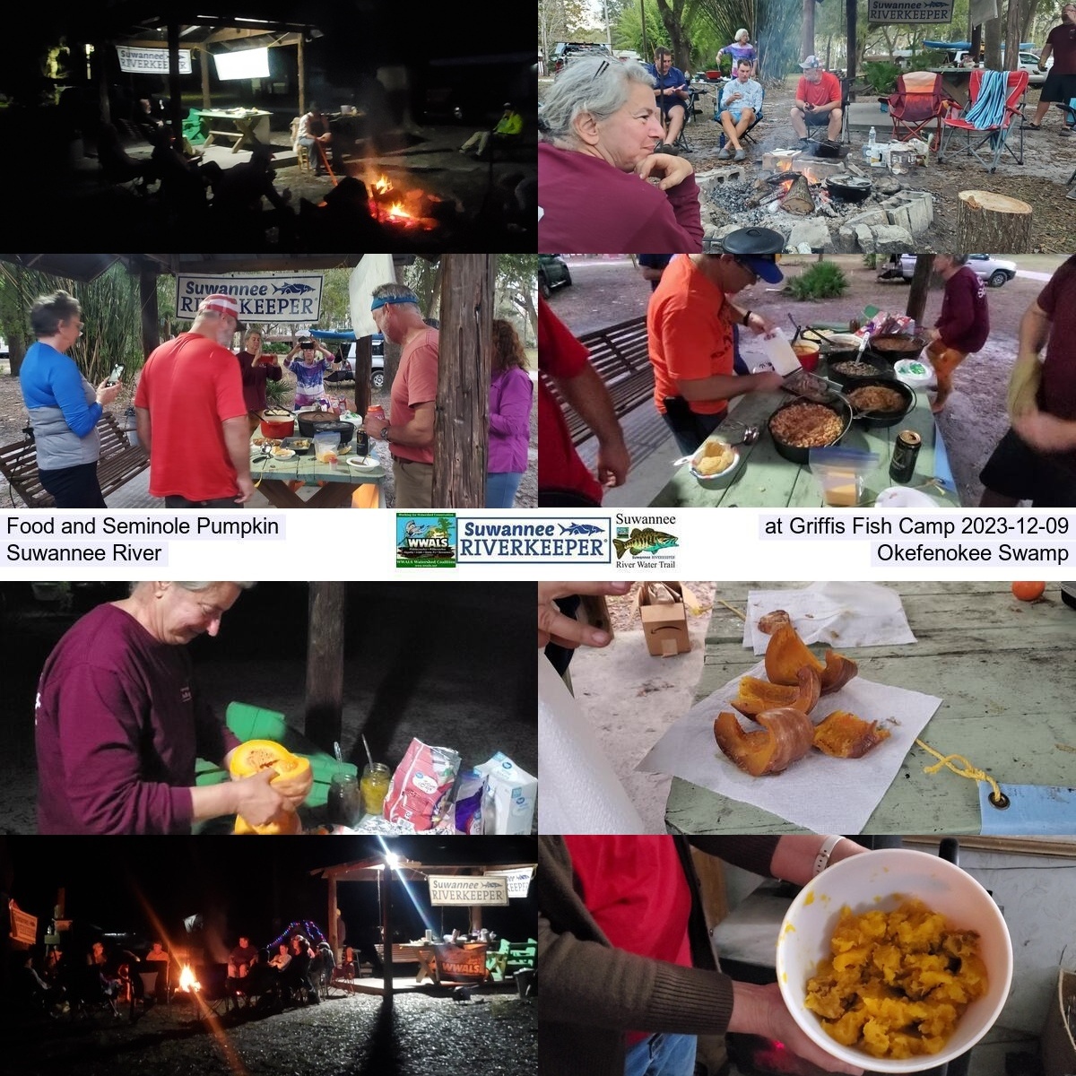 Food and Seminole Pumpkin at Griffis Fish Camp, Suwannee River 2023-12-09