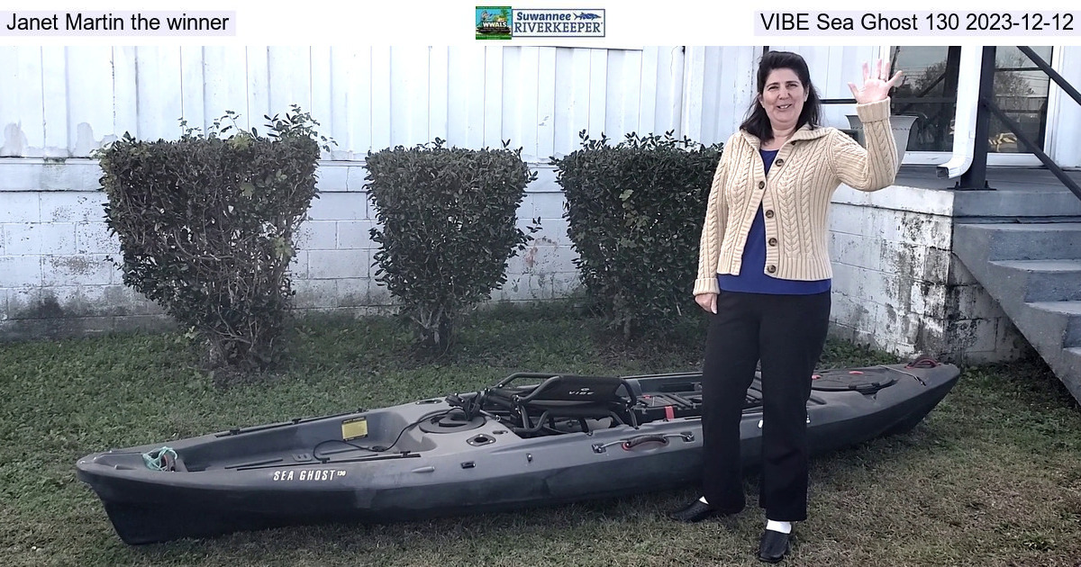 [Janet Martin and the raffle kayak 2023-12-12]