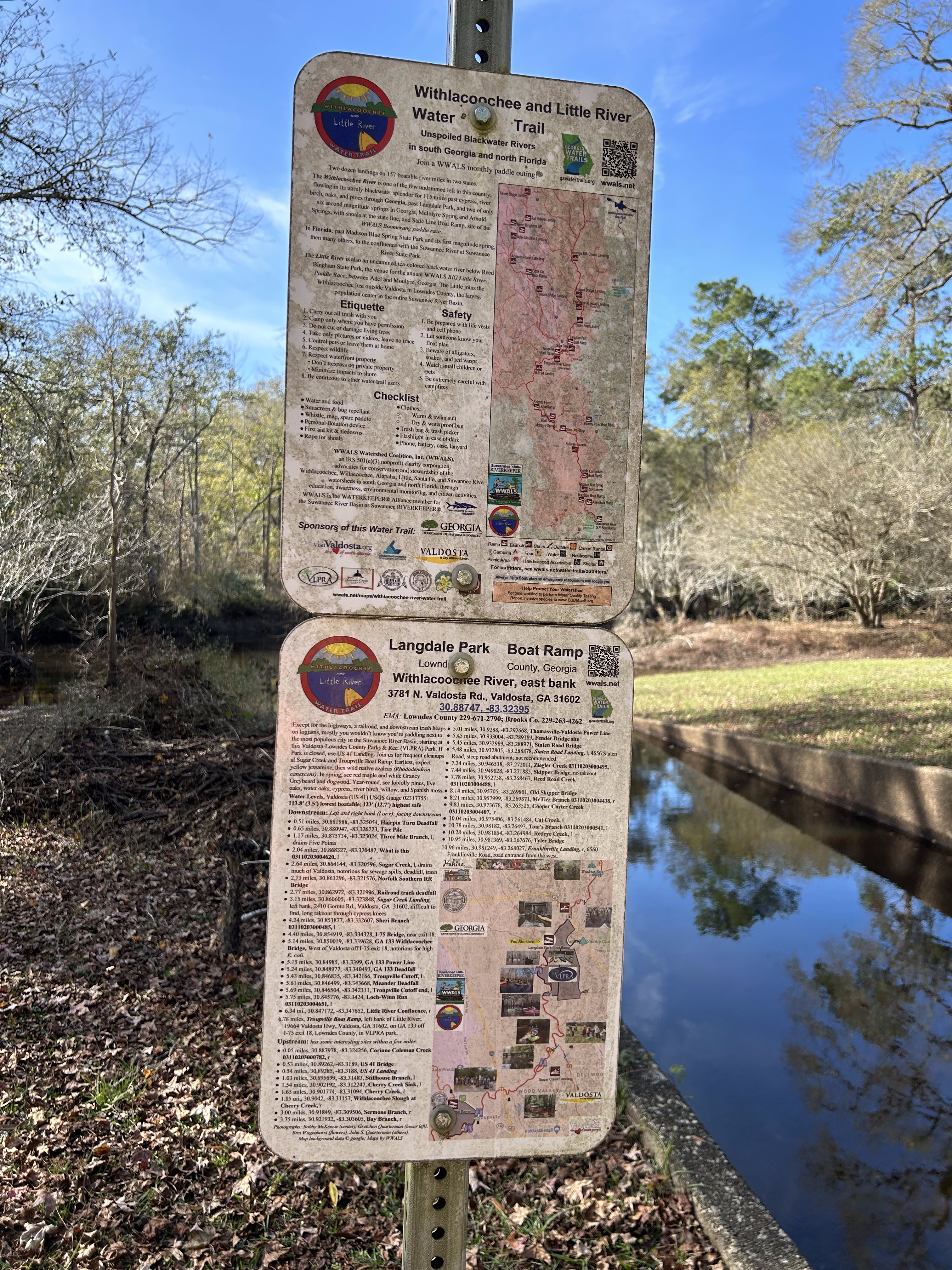 Franklinville Sign, Withlacoochee River @ Frankinville Road 2023-12-14