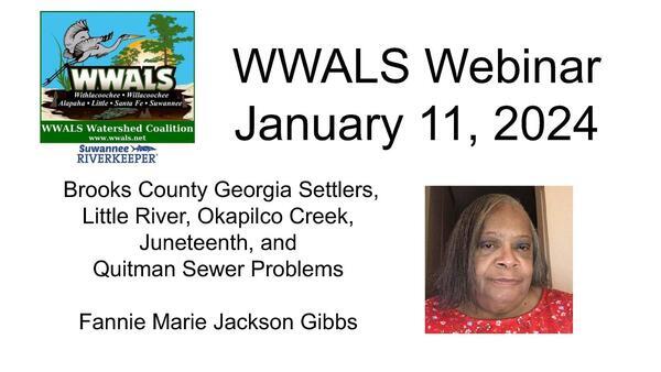 [WWALS Webinar, January 11, 2024, Fannie Marie Jackson Gibbs]