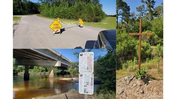 [Webb Road to Mary Turner site and Little River access kept open by Macedonia Community Foundation, WWALS, and local landowners]