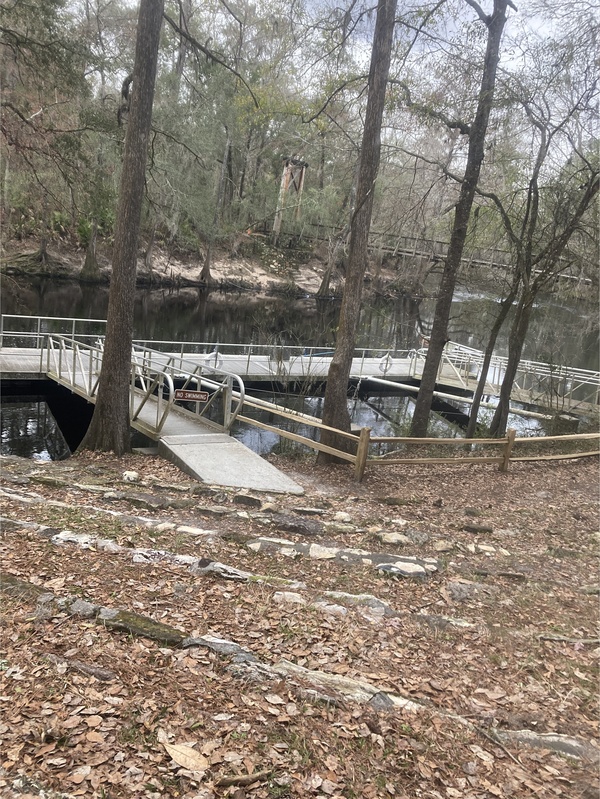 [O'Leno Dock, Santa Fe River @ O'Leno Park Road 2024-02-04]