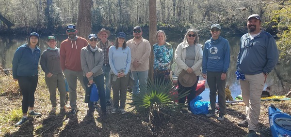 [Waterkeepers Florida at Merrillee's private Santa Fe River access, 11:54:11, 29.8338170, -82.6744980]