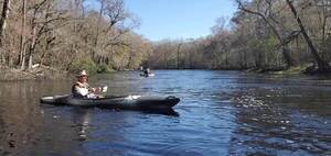 [Movie: Horrible rapids! in a canoe, standing up, operating a drone, 29.85, -82.7156 (24M)]