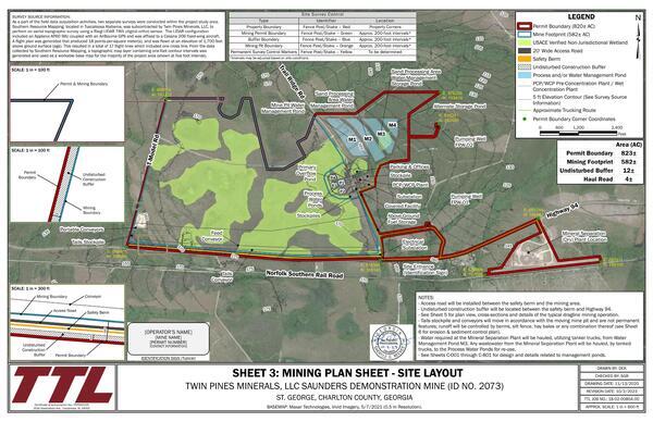 Mining Plan Sheet - Site Layout