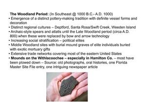 [The Woodland Period: (In Southeast @ 1000 B.C.- A.D. 1000)]