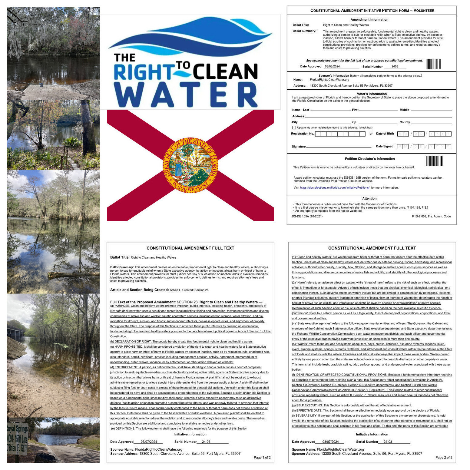 Four Florida rivers (Withlacoochee, Ichetucknee, Santa Fe, Suwannee), RTCW Petition and Full Text 2024-03-08