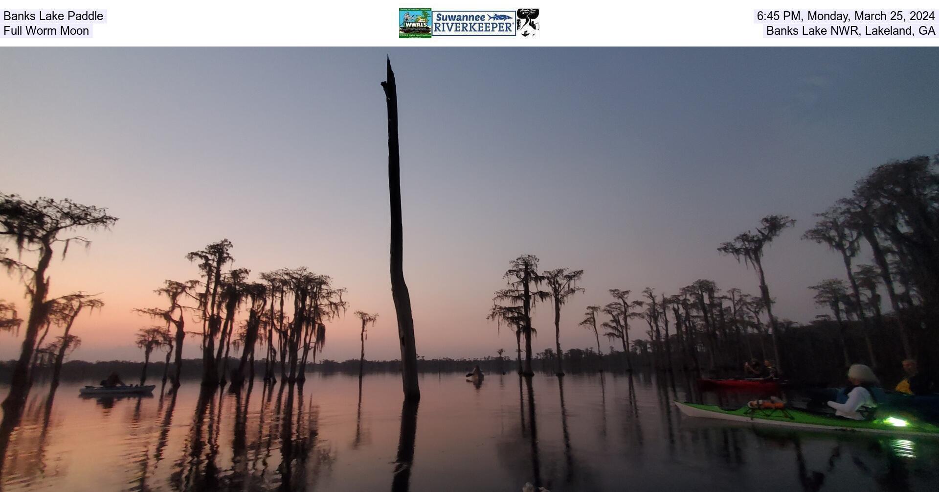 [Banks Lake Paddle, 2024-03-25, Full Worm Moon, Banks Lake NWR, Lakeland, GA]